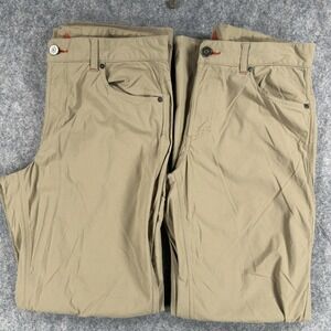 L.L. Bean Lot Of 2 Cresta Hiking Pants Mens 32x31 (Tag 32x34) Beige Nylon